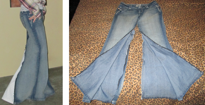 homemade jean skirts